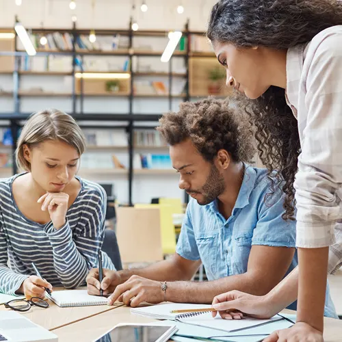 un gruppo di ragazzi che sta lavorando ad un progetto